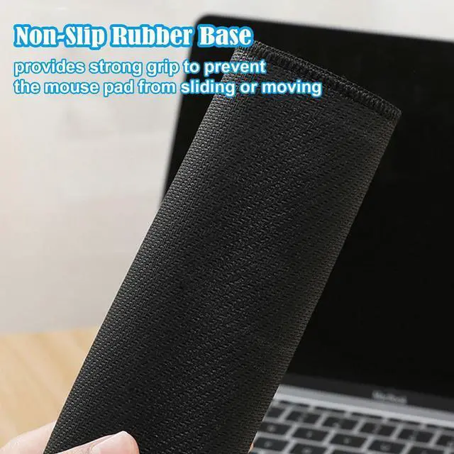 Alt view image 6 of 7 - 12 Pack Mouse Pad Computer Mouse Pads with Non-Slip Rubber Base Washable Mousepad with Stitched Edge Waterproof Mouse Pad for Computers Laptop PC Office & Home Black 10.2x8.2 Inch