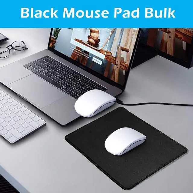 Alt view image 7 of 7 - 50 Pack Mouse Pad Mousepads Bulk with Non-Slip Rubber Base Gaming Mouse Pads Computer Mouse Pad with Stitched Edge Black Mouse Pad for Office Home 7.09x8.66 inch