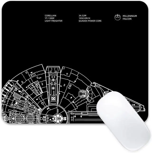 Main image of Cute Mousepad Computer Kawaii Cool Mousepad Cool Women Black Design Kids Boys Girls Teen Funny Fun Modern Decorative Men Small Office MouseMat for Laptop