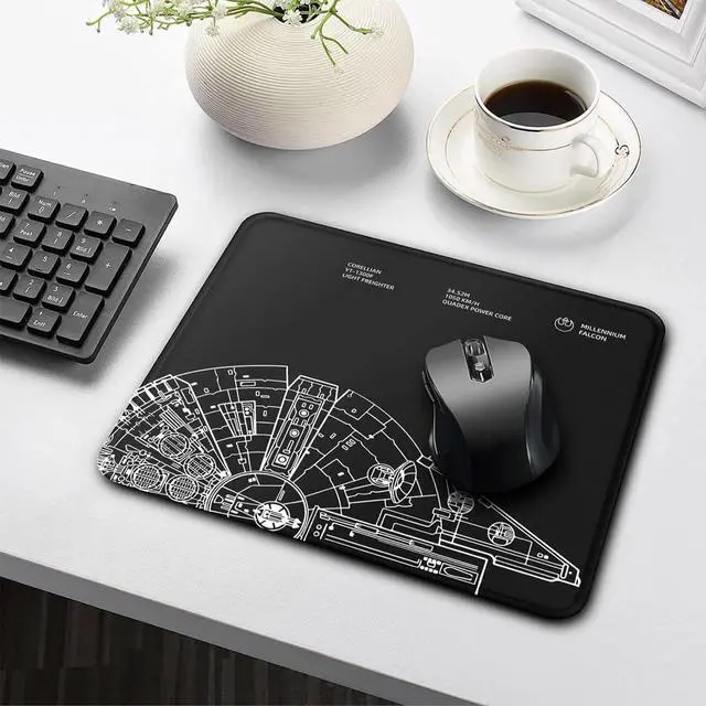 Alt view image 5 of 7 - Cute Mousepad Computer Kawaii Cool Mousepad Cool Women Black Design Kids Boys Girls Teen Funny Fun Modern Decorative Men Small Office MouseMat for Laptop