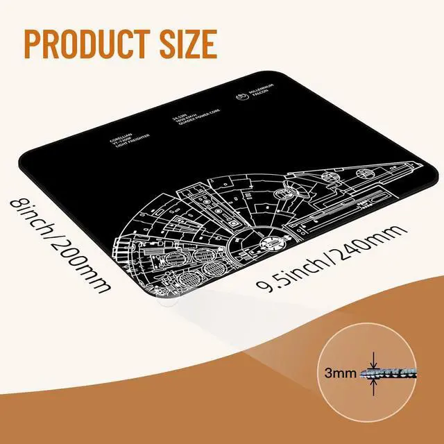Alt view image 2 of 7 - Cute Mousepad Computer Kawaii Cool Mousepad Cool Women Black Design Kids Boys Girls Teen Funny Fun Modern Decorative Men Small Office MouseMat for Laptop