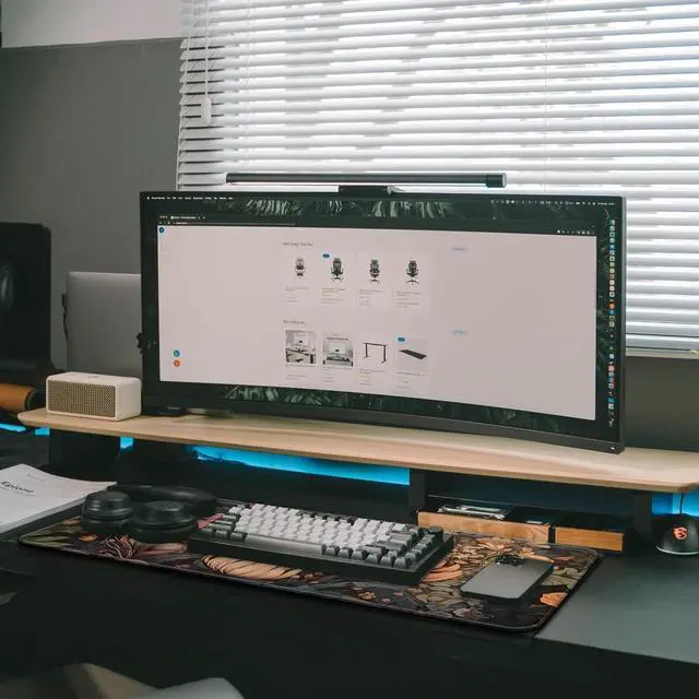 Alt view image 6 of 7 - Gaming Mouse Pad with Anti-Slip Rubber Base Extended Large Computer Mouse Mat with Stitched Edges Long XL Anime Mousepad for Laptop and Keyboard 31.5 x 11.8 inch (Wildflowers)
