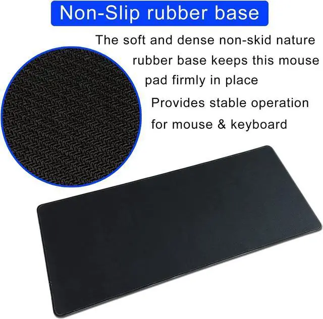 Alt view image 2 of 7 - Cute Dog Paw Print Mouse Pad Desk Mat Large Mouse Pads Desk Pad Full Size Mouse Pad Gaming Mousepad Mouse Mat with Stitched Edge - Non-Slip Rubber Base for Office Computer Keyboard Laptop