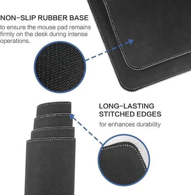 Alt view image 4 of 6 - Sakura Mouse Pad Non-Slip Rubber Base Gaming Mouse Pad Keyboard Mat with Stitched Edges for Gaming and Office Desk Mat