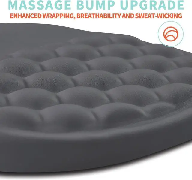 Alt view image 3 of 6 - Ergonomic Mouse Pad Wrist Support with Memory Foam Massage Bulge Carpal Tunnel Pain Relief Mousepad Wrist Rest for Mouse(12x8 inch Dark Grey)