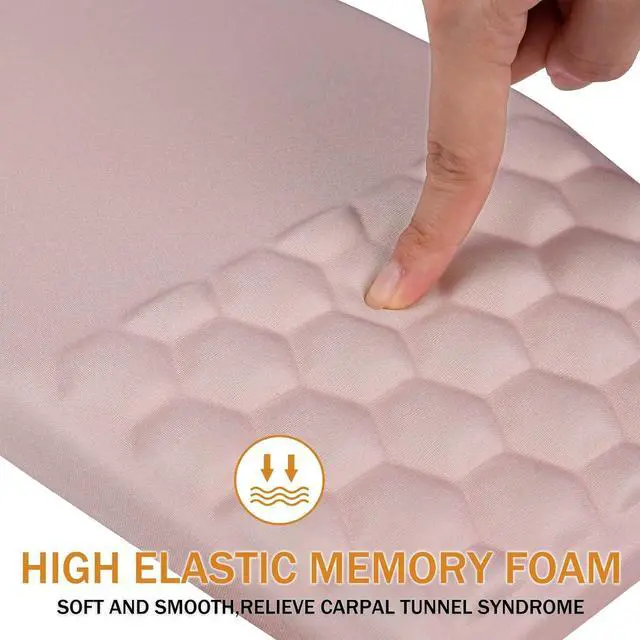 Alt view image 3 of 7 - Ergonomic Mouse Pad Wrist Support Upgrade Mousepad with Massage Design Non-Slip PU Base Desktop Mouse Pads for Pain Relief Computer Office & Home 12 x 8 inE-Pink