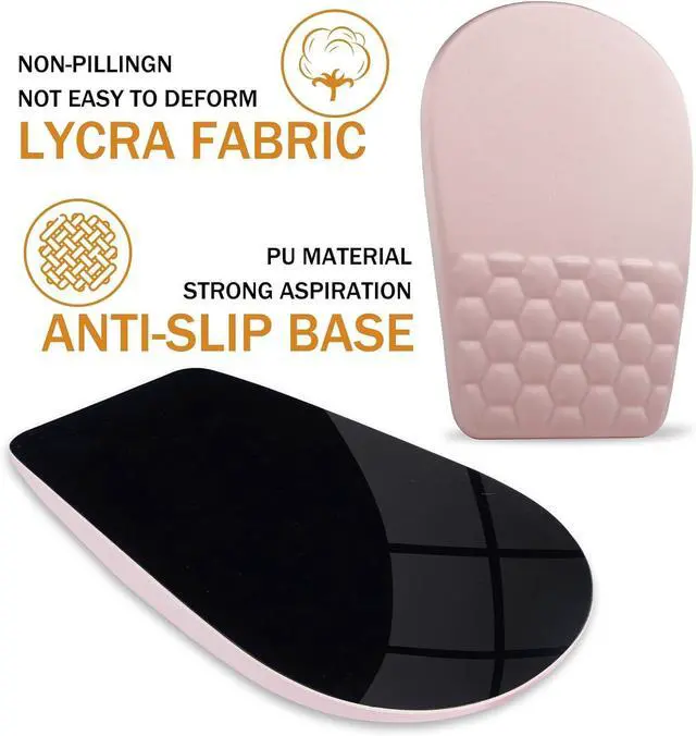 Alt view image 6 of 7 - Ergonomic Mouse Pad Wrist Support Upgrade Mousepad with Massage Design Non-Slip PU Base Desktop Mouse Pads for Pain Relief Computer Office & Home 12 x 8 inE-Pink