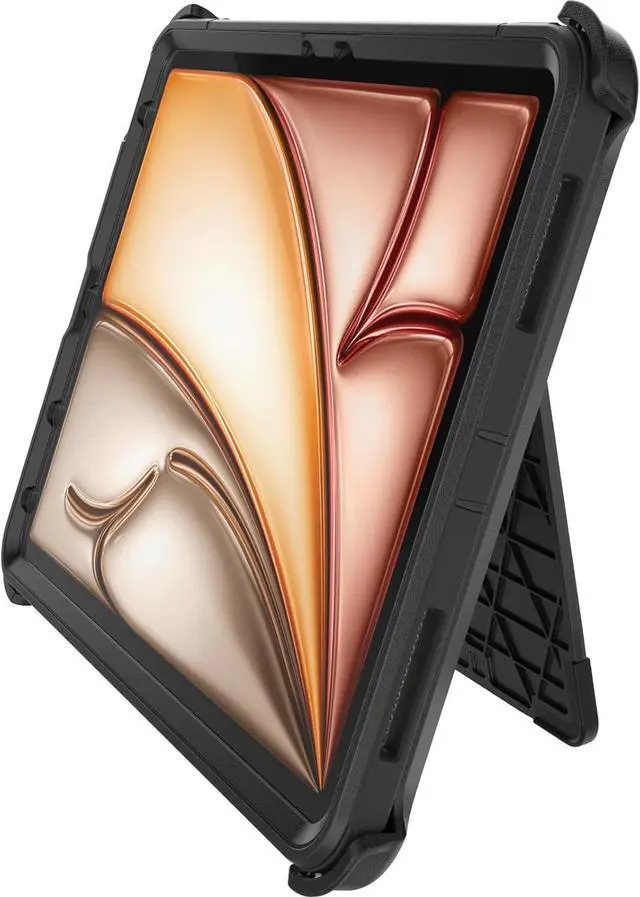 Alt view image 3 of 6 - Defender Series Case for iPad Air 11-inch (M3) & (M2) - Black Rugged Durable Multi-Layer Protection