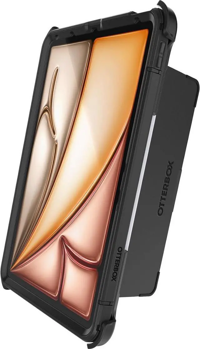 Alt view image 4 of 6 - Defender Series Case for iPad Air 11-inch (M3) & (M2) - Black Rugged Durable Multi-Layer Protection