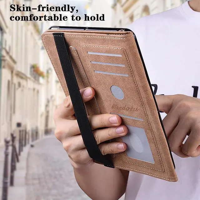 Alt view image 6 of 7 - Case for  Tab M11 (TB-330FU/330XU) 11 2024 Premium PU Leather Flip Stand Case with Elastic Band/Card Slots/Pen Holder for  Tab M11 Tablet - Metallic Flower