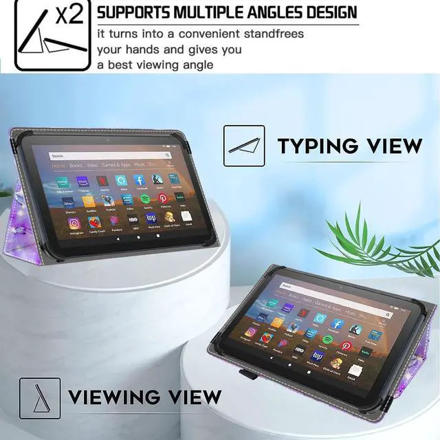 Alt view image 6 of 7 - Universal 11 11.5 Inch Android Tablet Case Slim Folding Stand Cover for 10.5 10.9 11 11.5 and All 10.5- 11.5 Touchscreen Tablet Case with Stylus Pen Holder Butterfly 01