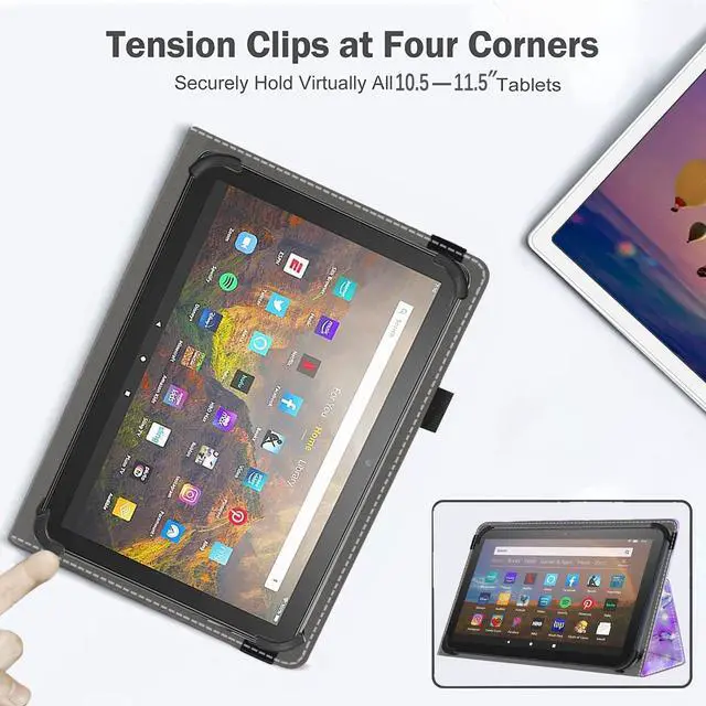 Alt view image 7 of 7 - Universal 11 11.5 Inch Android Tablet Case Slim Folding Stand Cover for 10.5 10.9 11 11.5 and All 10.5- 11.5 Touchscreen Tablet Case with Stylus Pen Holder Butterfly 01