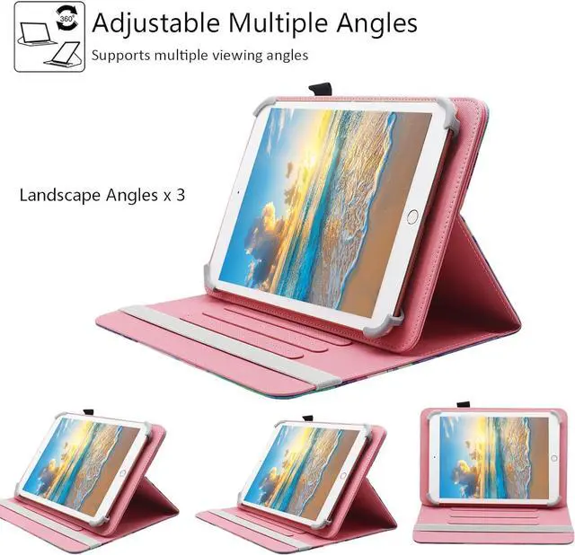 Alt view image 4 of 6 - Universal 10 10.1 Inch Android Tablet Case PU Leather 360 Degree Rotating Multi-Angle Viewing Stand Case Cover for 10 10.1 and All 9.5-10.5 Inch Tablet Bird