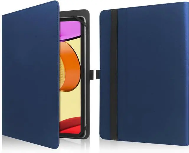Alt view image 2 of 7 - Universal 9 9.7 10.1 10.2 10.5 10.9 11 Tablet Case Protective Cover Stand Folio Case for 9-11 Inch Tablet Case Cover with Pen Holder for iPad -Navy