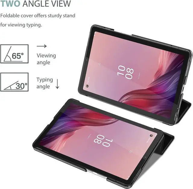 Alt view image 4 of 7 - for  Tab M9 Case 9 Inch 2023 / Tablet Nook 9 (2024) Slim Stand Hard Back Shell Protective Smart Cover Case for  Tab M9 9 /Nook 9 -Black