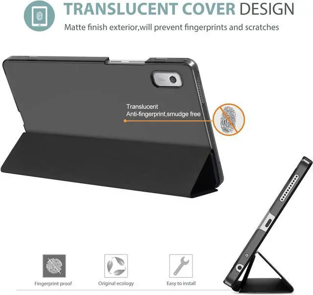 Alt view image 3 of 7 - for  Tab M9 Case 9 Inch 2023 / Tablet Nook 9 (2024) Slim Stand Hard Back Shell Protective Smart Cover Case for  Tab M9 9 /Nook 9 -Black