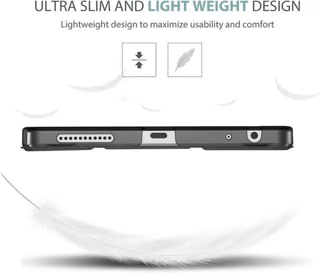 Alt view image 5 of 7 - for  Tab M9 Case 9 Inch 2023 / Tablet Nook 9 (2024) Slim Stand Hard Back Shell Protective Smart Cover Case for  Tab M9 9 /Nook 9 -Black