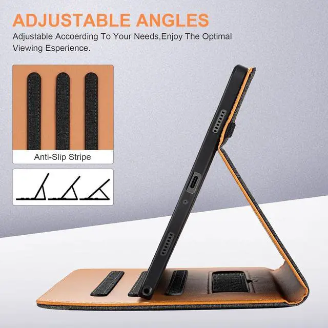 Alt view image 6 of 7 - for  Galaxy Tab A9 Plus Case Multiangle Stand for  Tab A9 Plus Tablet Case 11 Inch SM-X210/SM-X216/SM-X218 Black