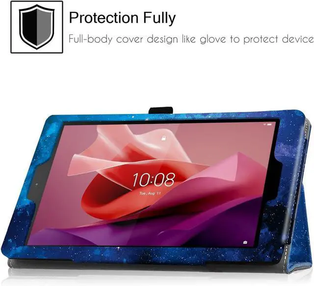 Alt view image 3 of 7 - Folio Case Cover for PREVIOUS Generation 8 Fire HD 8 Tablet [8th / 7th / 6th Generation 2018/2017 / 2016 Release ] (BlueSky)