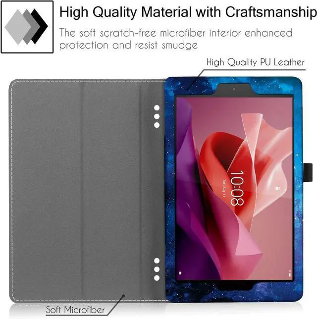 Alt view image 4 of 7 - Folio Case Cover for PREVIOUS Generation 8 Fire HD 8 Tablet [8th / 7th / 6th Generation 2018/2017 / 2016 Release ] (BlueSky)