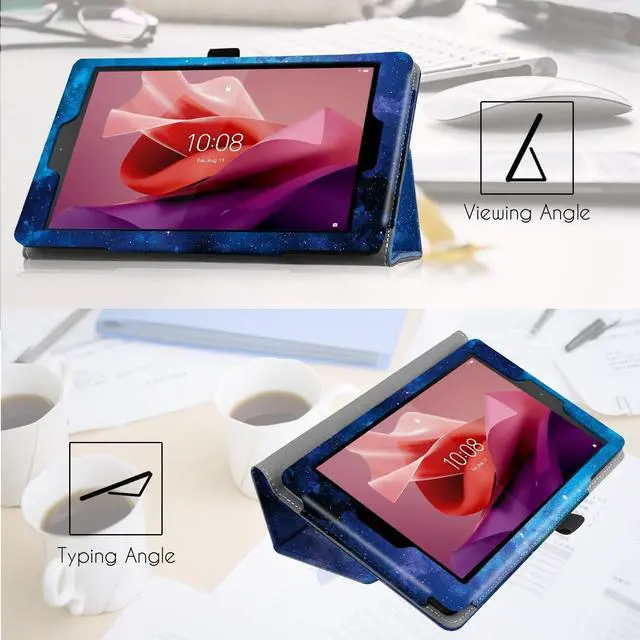 Alt view image 5 of 7 - Folio Case Cover for PREVIOUS Generation 8 Fire HD 8 Tablet [8th / 7th / 6th Generation 2018/2017 / 2016 Release ] (BlueSky)