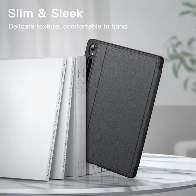 Alt view image 4 of 6 - Case for  Galaxy Tab S9 11-Inch with S Pen Holder Slim Folio Stand Protective Tablet Cover Multi-Angle Viewing (Black)