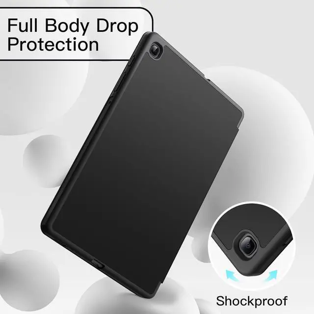 Alt view image 4 of 6 - Case for  Galaxy Tab S6 Lite 10.4-Inch 2024/2022/2020 with S Pen Holder Slim Tablet Cover with Soft TPU Back Auto Wake/Sleep (Black)