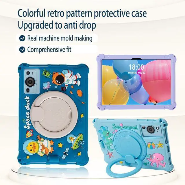 Alt view image 4 of 7 - 10.1 inch Android Tablet Case for ROWT A10Cute 3D Cartoon Universal Protective Cover for aiprotablet C20e/Moderness MB1001/Callsky-Tab 10.1 inch Tablets (Pink Insects)