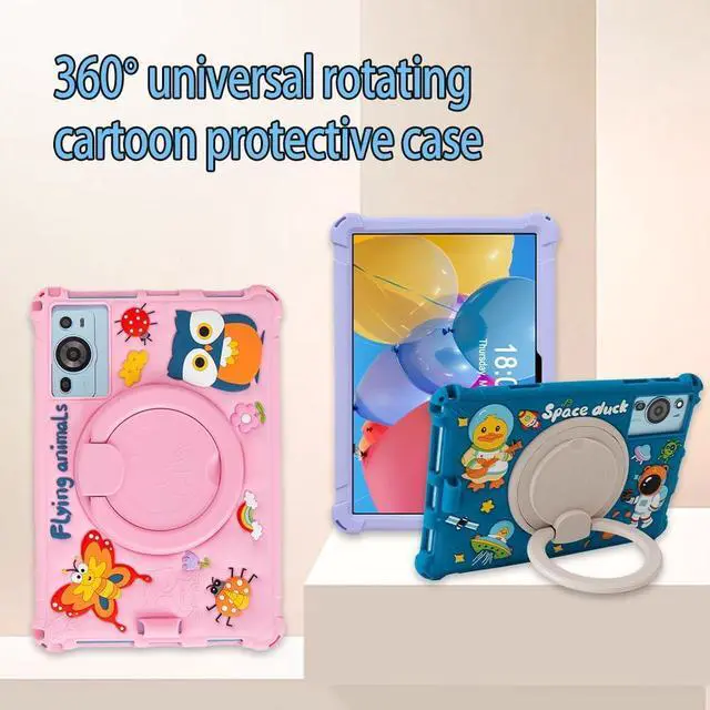 Alt view image 5 of 7 - 10.1 inch Android Tablet Case for ROWT A10Cute 3D Cartoon Universal Protective Cover for aiprotablet C20e/Moderness MB1001/Callsky-Tab 10.1 inch Tablets (Pink Insects)