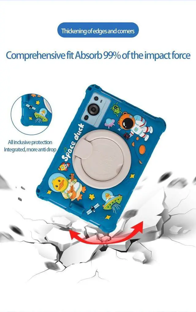 Alt view image 6 of 7 - 10.1 inch Android Tablet Case for ROWT A10Cute 3D Cartoon Universal Protective Cover for aiprotablet C20e/Moderness MB1001/Callsky-Tab 10.1 inch Tablets (Pink Insects)