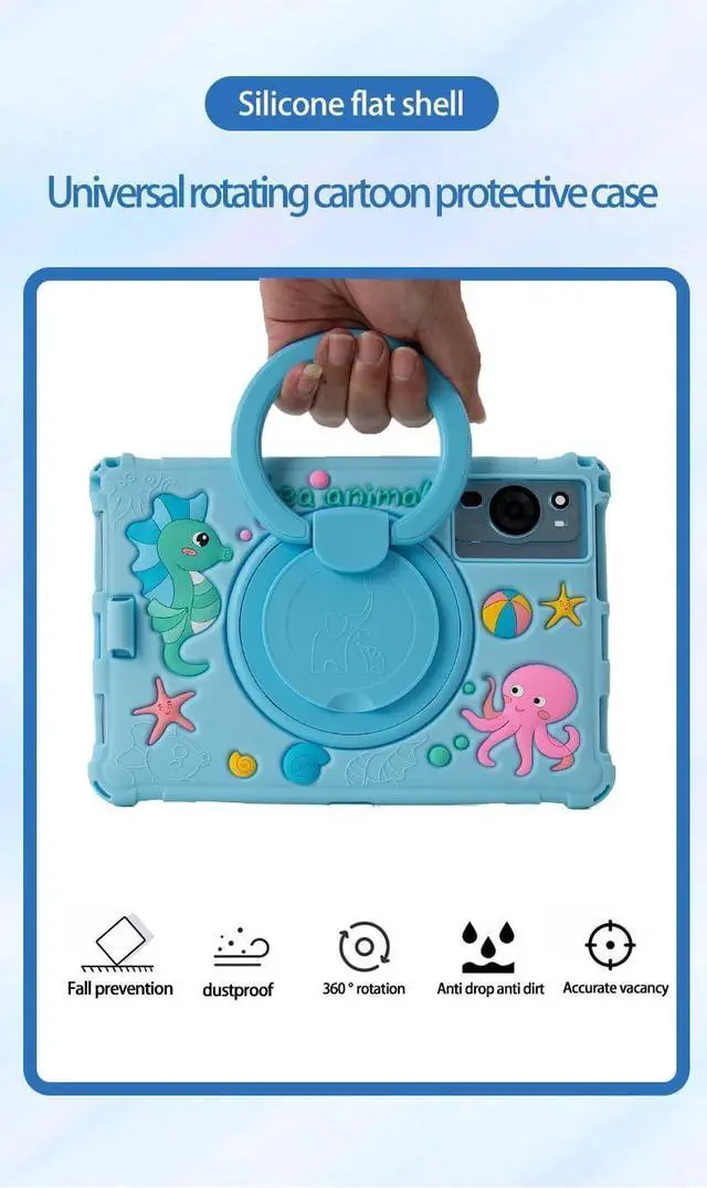 Alt view image 7 of 7 - 10.1 inch Android Tablet Case for ROWT A10Cute 3D Cartoon Universal Protective Cover for aiprotablet C20e/Moderness MB1001/Callsky-Tab 10.1 inch Tablets (Pink Insects)