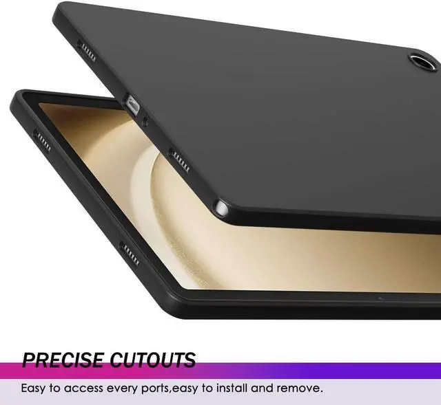 Alt view image 4 of 7 - Case for  Galaxy Tab A9 Plus 11 Inch 2023 Model Slim Design Matte TPU Rubber Soft TPU Protective Cover for Galaxy Tab A9+ 11 [SM-X210/X216/X218] Black