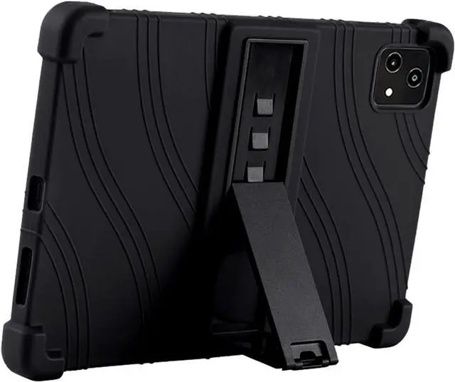 Alt view image 4 of 7 - Case for T-Mobile Revvl Tab 5G 2023 Tablet Kids Friendly Soft Silicone Adjustable Stand Cover for T-Mobile REVVL Tab 5G (2023) 10.36 Inch Tablet (Black)