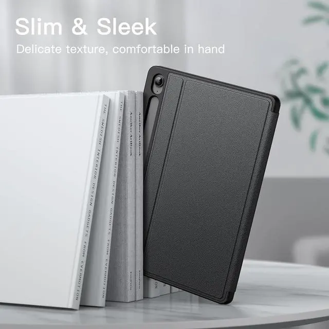Alt view image 4 of 6 - Case for  Galaxy Tab S10 FE Plus/S10 FE+ 13.1-Inch with S Pen Holder Slim Folio Stand Protective Tablet Cover Multi-Angle Viewing (Black)