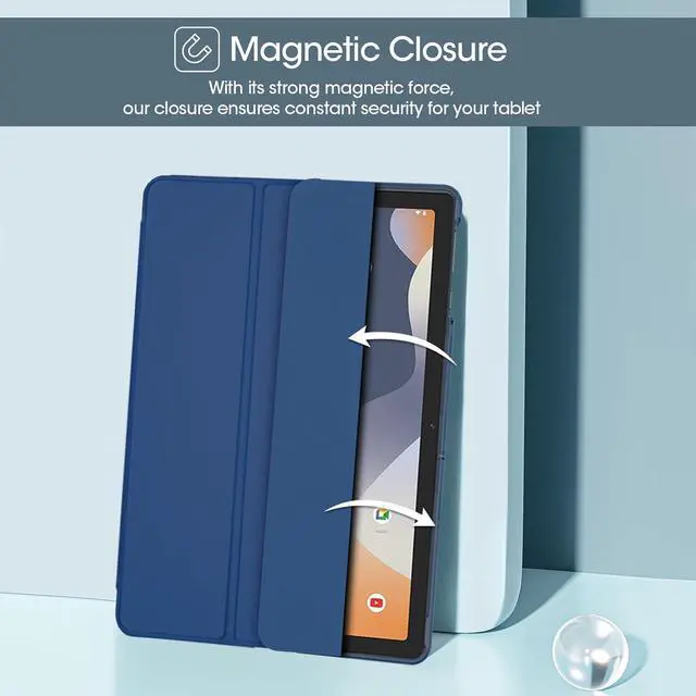 Alt view image 4 of 7 - for Onn. 10.1 Tablet Case 2024 Slim Stand Hard Back Shell Protective Smart Cover for Onn. 10.1 Inch Tablet Gen 4 2024 Model -Indigo