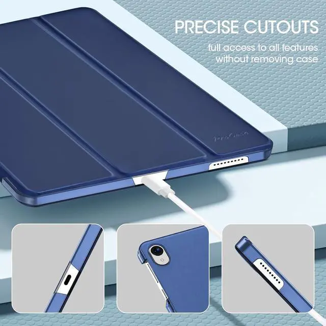 Alt view image 5 of 7 - for Onn. 10.1 Tablet Case 2024 Slim Stand Hard Back Shell Protective Smart Cover for Onn. 10.1 Inch Tablet Gen 4 2024 Model -Indigo