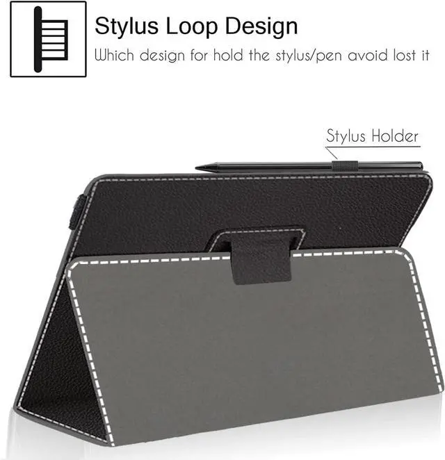 Alt view image 4 of 7 - 11 11.5 Inch Android Tablet Case Slim Folding Stand Cover for 10.5 10.9 11 11.5 and All 10.5- 11.5 Touchscreen Tablet Case with Stylus Pen Holder Back