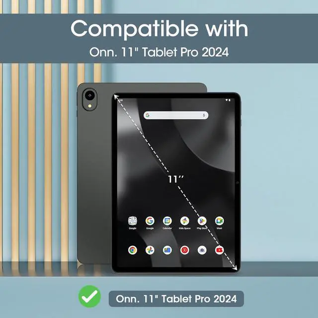 Alt view image 2 of 7 - for Onn. 11 Tablet Pro 2024 Case Slim Stand Hard Back Shell Protective Smart Cover for Onn. 11 Inch Tablet Pro 2024 Model -Black