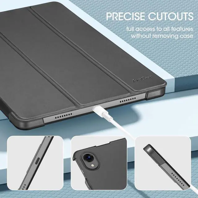 Alt view image 6 of 7 - for Onn. 11 Tablet Pro 2024 Case Slim Stand Hard Back Shell Protective Smart Cover for Onn. 11 Inch Tablet Pro 2024 Model -Black