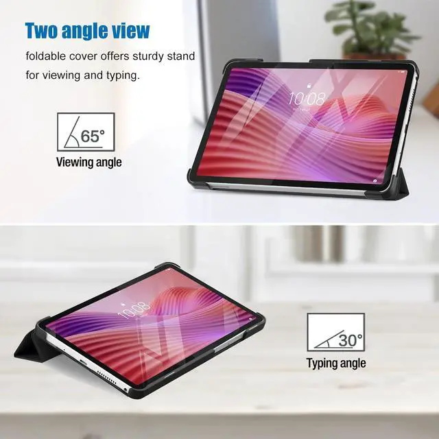 Alt view image 2 of 7 - for  Tab One/K9 8.7 Inch 2025 Case Slim Light Cover Trifold Stand Hard Shell Folio Smart Protective Case for  Tab One/K9 8.7 TB305XU/TB305FU with Auto Sleep/Wake CBlack