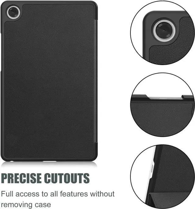Alt view image 4 of 7 - for  Tab One/K9 8.7 Inch 2025 Case Slim Light Cover Trifold Stand Hard Shell Folio Smart Protective Case for  Tab One/K9 8.7 TB305XU/TB305FU with Auto Sleep/Wake CBlack