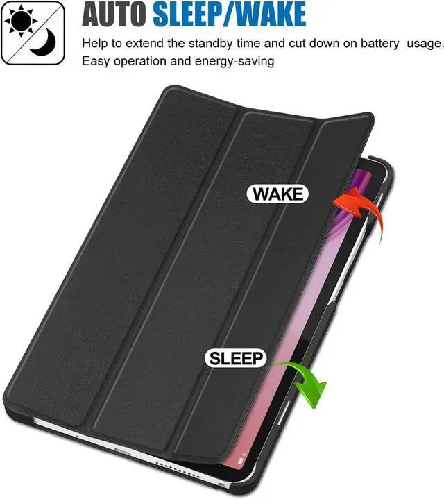 Alt view image 3 of 7 - for  Tab One/K9 8.7 Inch 2025 Case Slim Light Cover Trifold Stand Hard Shell Folio Smart Protective Case for  Tab One/K9 8.7 TB305XU/TB305FU with Auto Sleep/Wake CBlack