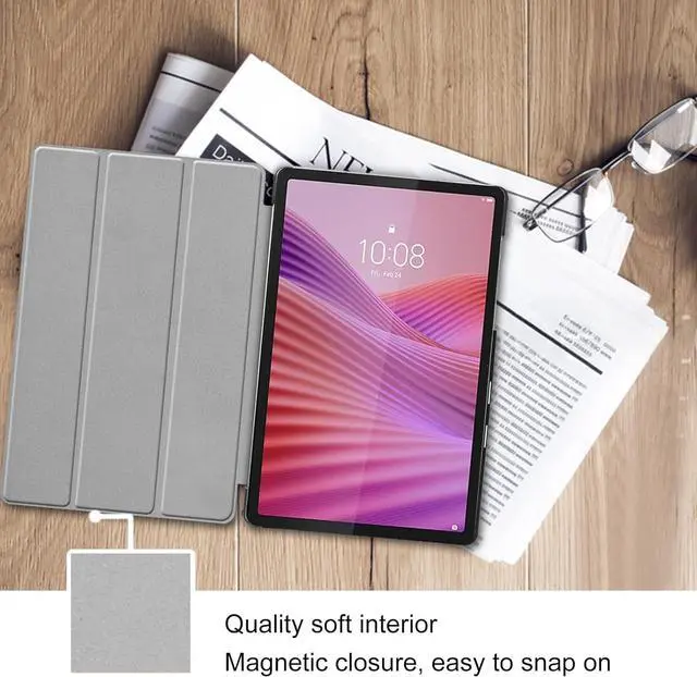 Alt view image 6 of 7 - for  Tab One/K9 8.7 Inch 2025 Case Slim Light Cover Trifold Stand Hard Shell Folio Smart Protective Case for  Tab One/K9 8.7 TB305XU/TB305FU with Auto Sleep/Wake CBlack