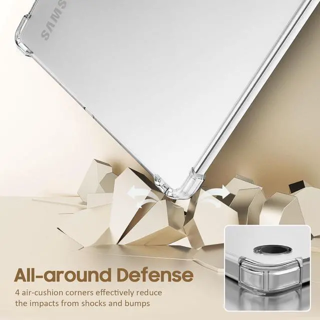 Alt view image 3 of 7 - Case for  Galaxy Tab A9+/A9 Plus 5G 11 Inch 2023 Slim & Lightweight TPU Transparent Back Protective Cover for All-New  Galaxy Tab A9+ Tablet SM-X210/X216/X218 Clear