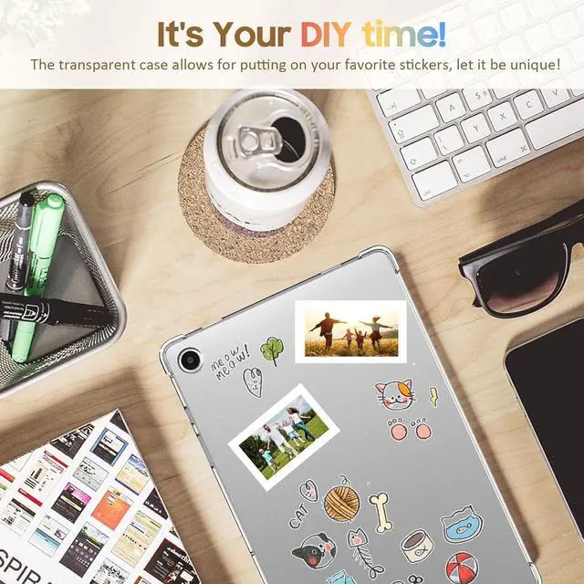 Alt view image 5 of 7 - Case for  Galaxy Tab A9+/A9 Plus 5G 11 Inch 2023 Slim & Lightweight TPU Transparent Back Protective Cover for All-New  Galaxy Tab A9+ Tablet SM-X210/X216/X218 Clear