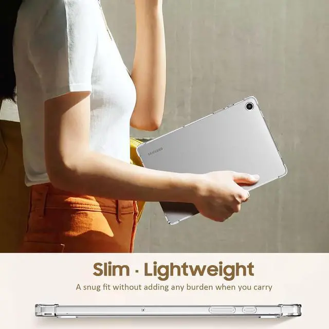 Alt view image 7 of 7 - Case for  Galaxy Tab A9+/A9 Plus 5G 11 Inch 2023 Slim & Lightweight TPU Transparent Back Protective Cover for All-New  Galaxy Tab A9+ Tablet SM-X210/X216/X218 Clear