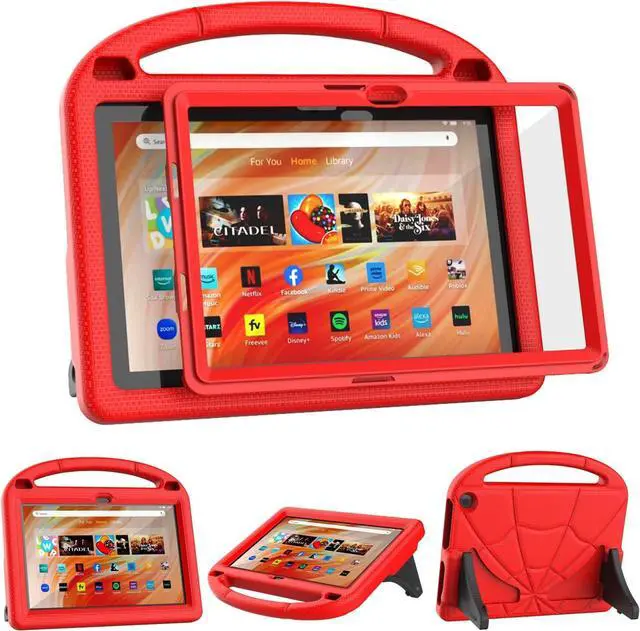 Main image of Tablet Case for 10.1in Tablets(Only 2023/2021 Released 13/11th Gen Models) Not Suitable for Onn iPad 10.1 inch Tablets Shockproof 10.1 Kids Case with Screen Protector Handle Stand -Red