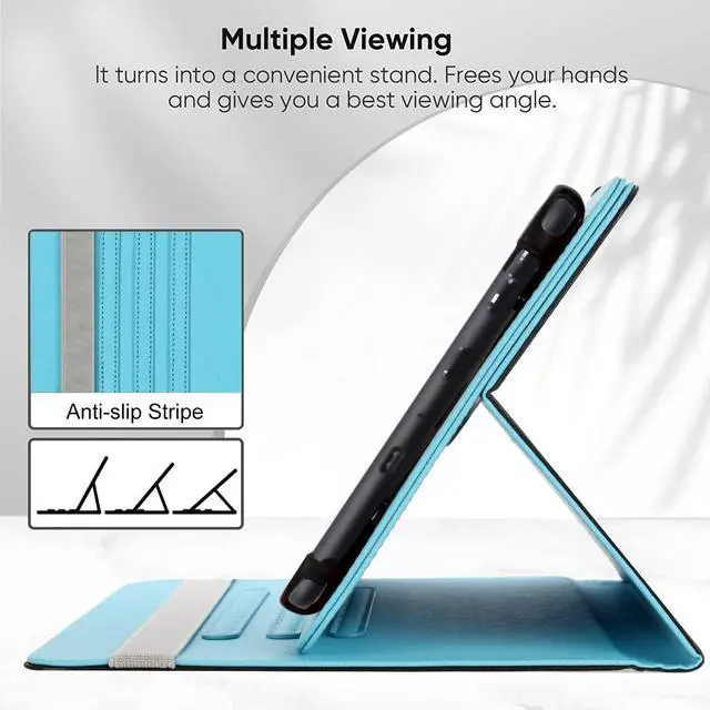 Alt view image 6 of 7 - Universal 7 inch 8 inch Tablet Case 360 Degree Rotatable Kickstand Multiple Viewing Stand Case Cover for 7.0 7.9 8.0 8.4 inch and All 7.0-8.5 Inch Touchscreen Tablet Flower Grass 08