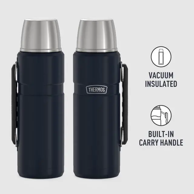Alt view image 2 of 7 - Stainless King Vacuum-Insulated Beverage Bottle 40 Ounce Midnight Blue