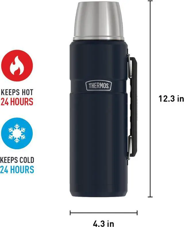 Alt view image 6 of 7 - Stainless King Vacuum-Insulated Beverage Bottle 40 Ounce Midnight Blue